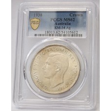 AUSTRALIA 1938 . CROWN . PCGS MS62